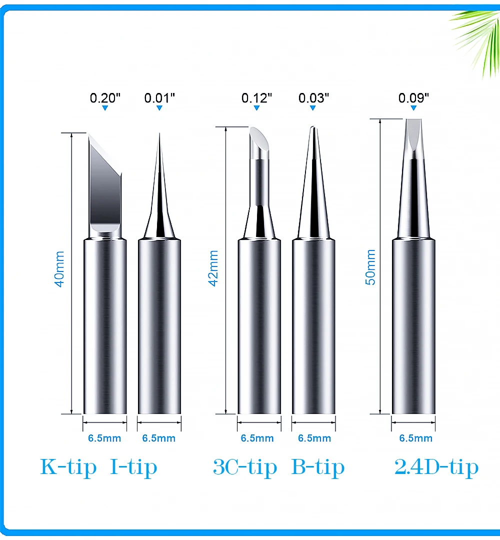 5pcs welding technique metal welding screwdriver iron tip 42mm for welding rework tools new