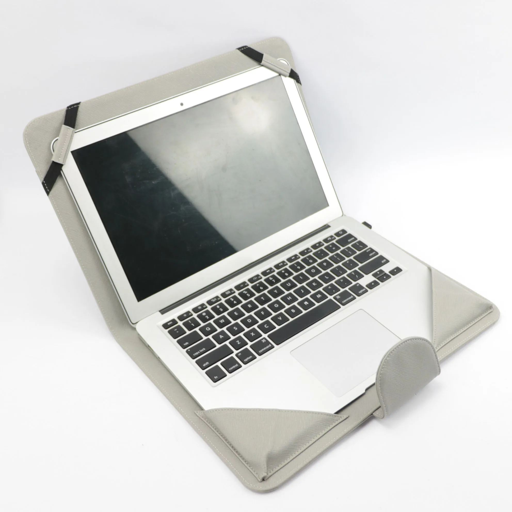 Customized Saffiano PU Leather Laptop Holder for Macbook 13