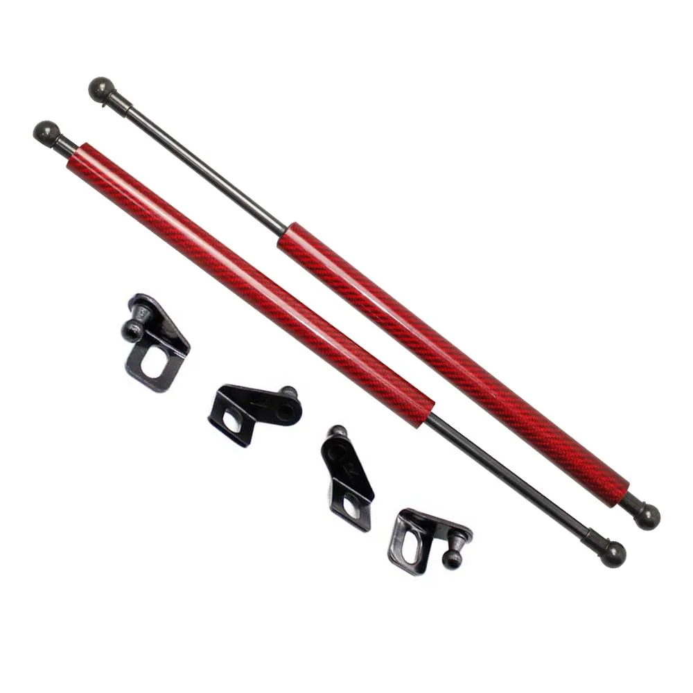 Красный for Toyota Prius 2009- Car Styling Front Hood Bonnet Gas Struts Lift Support Damper Gas Shock 2pcs carbon fiber - Цвет: Красный