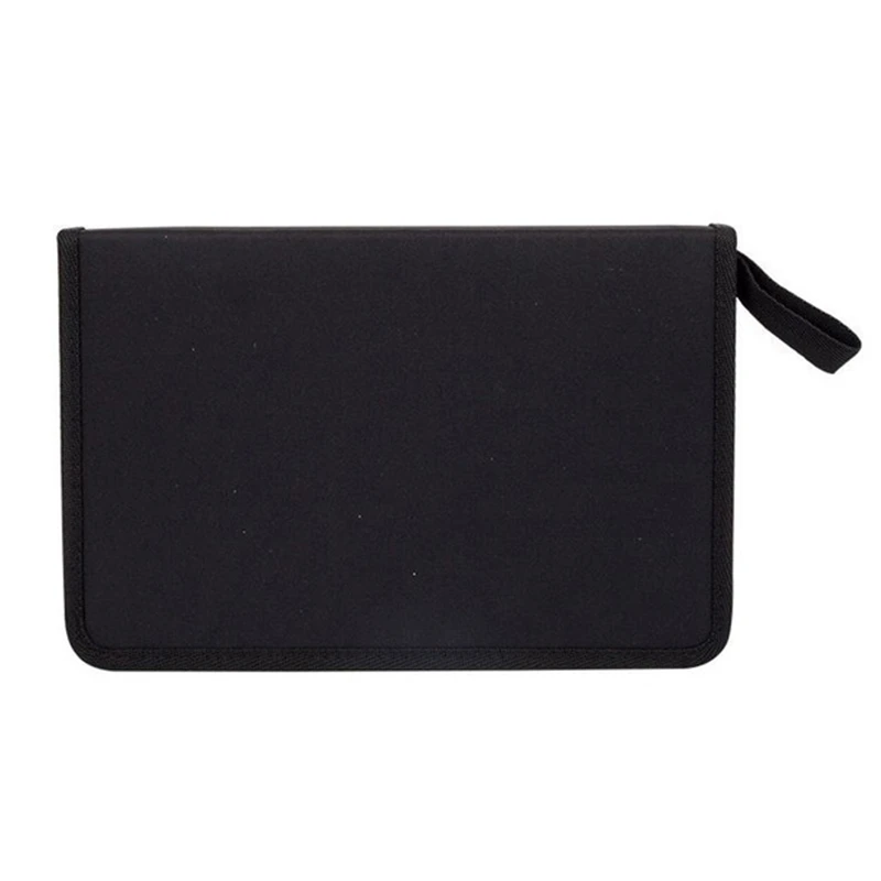 Черный холст 48 отверстий пенал чехол для профессиональной школы ручка сумка