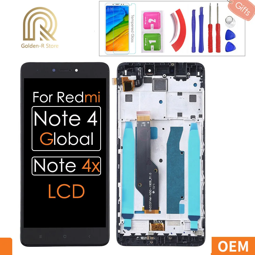 ЖК дисплей 5 дюйма качества AAA для Xiaomi Redmi Note 4X сенсорный экран 4 Global Snapdragon 625 Замена