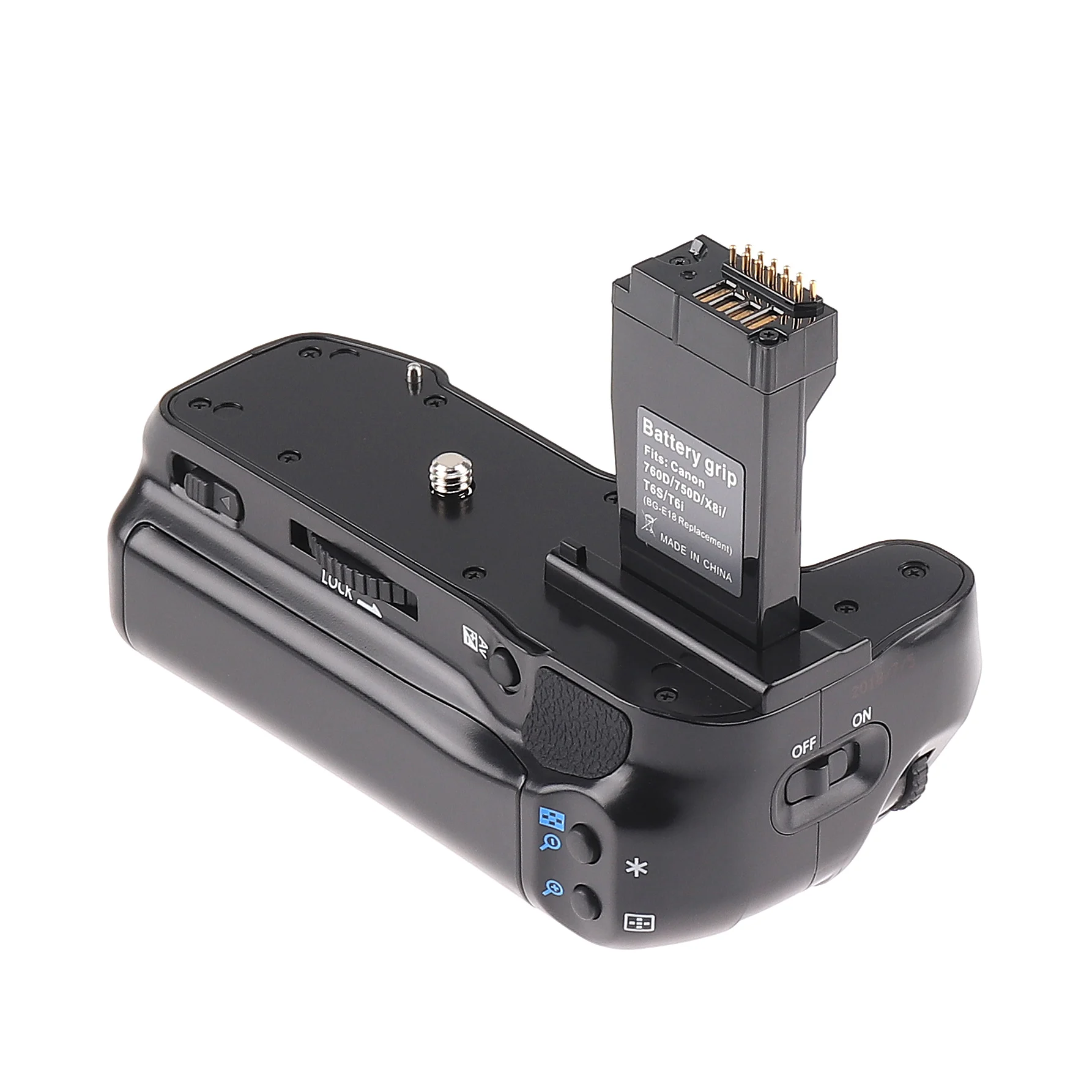 Vertical Battery Grip Handle Holder Pack For Canon 760D/750D/X8i/T6S/T6i Camera