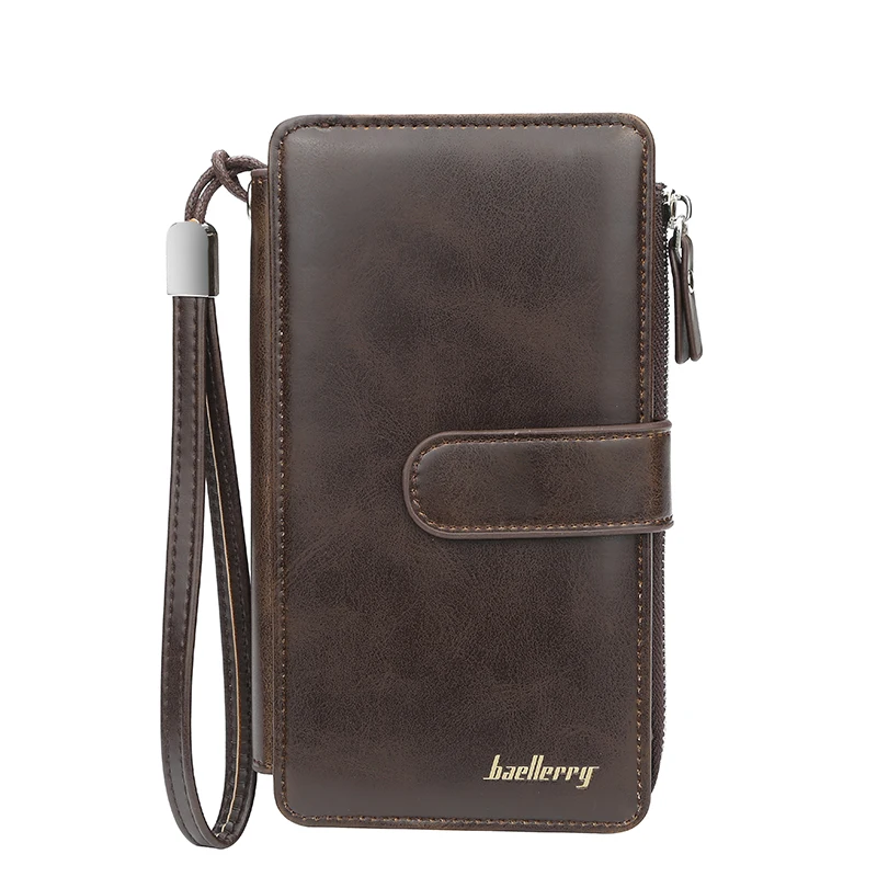 

Hot sale New men's wallet retro multi-function long zipper phone bag creative European and American clutch bag