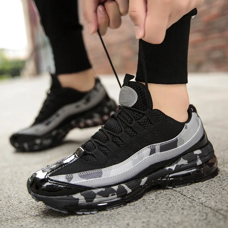 

2019 Spring Whole Palm Air Cushion Trendy Shoes Men's Running Sports Casual Men's Shoe Korean-style New Style Trend Shoe