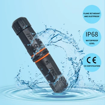 

IP68 Waterproof Connector M20 2pin 3pin 4pin Electrical Wire Connector Plug Screw-free Waterproof Sealing Joint For Outdoor LED