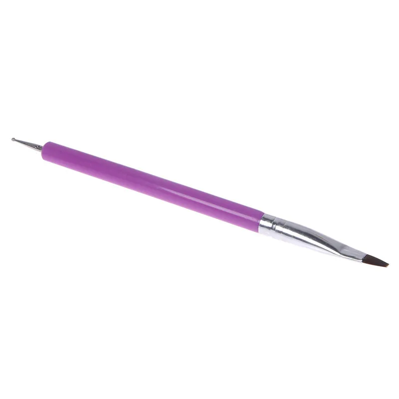 Двойная головка пунктировальное перо для дизайна ногтей ложки с длинной ручкой, гвоздики со стразами выбора восковой карандаш акриловые УФ-гель-лака для ногтей гильзы точечная ручка-аппликатор