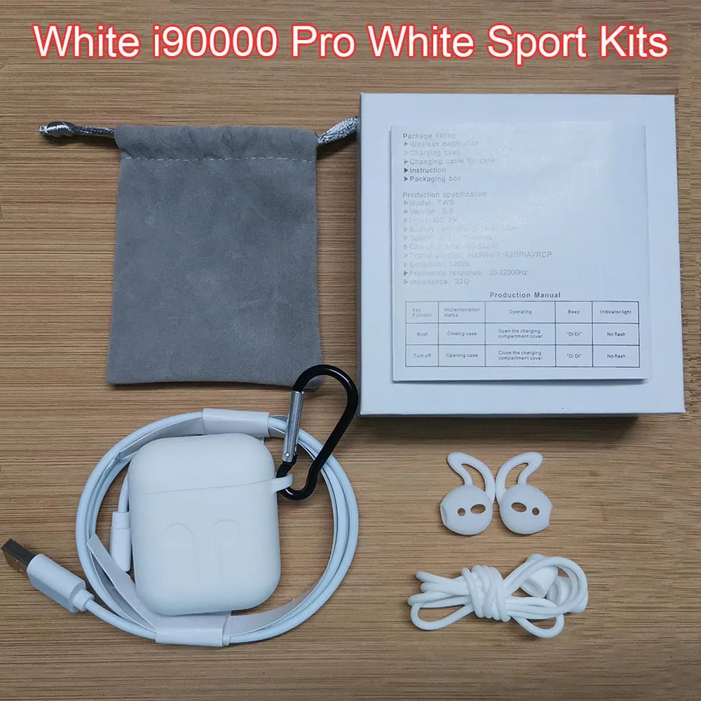 I90000Pro Tws Aire2 gps беспроводной Bluetooth наушники 8D супер бас скользящие Регулятор громкости Наушники 1536U PK i5000 i9000TWS - Color: Original Whitecase