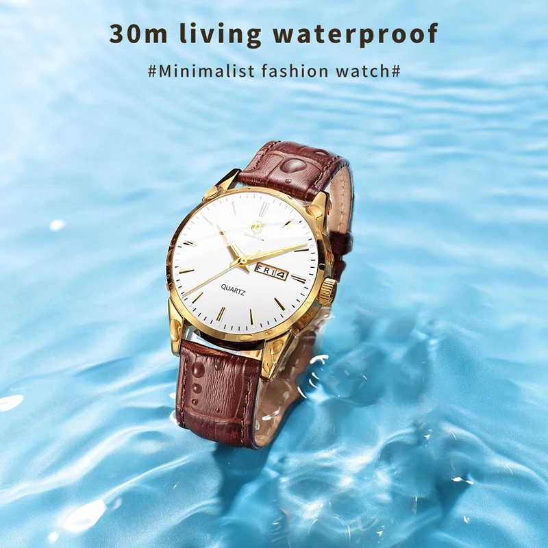 QINGXIYA Mens Watches Top Brand Luxury Fashion Waterproof Luminous Date Clock Sport Watches Mens Business Quartz Wristwatch 6618