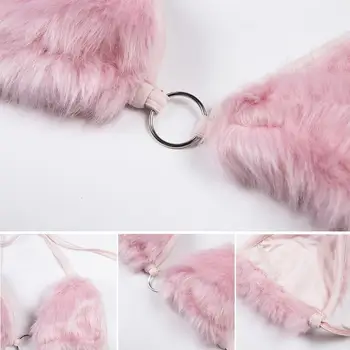 

Fashion Sexy Sling Backless Crop Top Women Fleece Choker Bandage Sleeveless 2 Colors Vest Z3Z4