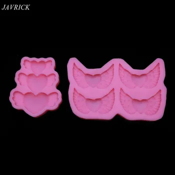 

2Pcs Heart Wing Silicone Resin Mold Resin Casting Mould Polymer Clay Art Craft