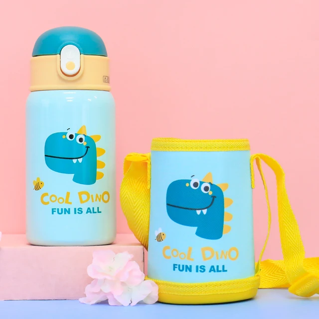 400ml Stainless Steel Thermal Water Bottle For Children Cute Cartoon Thermos  Mug With Straw Leak-Proof Insulated Cup Drinkware - AliExpress