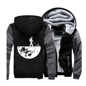 

Develop The Moon Hoodies Science Streetwear Explore Sweatshirt Men Winter Fleece Thick Hooded Sportswear Coat Hoodie Jackets