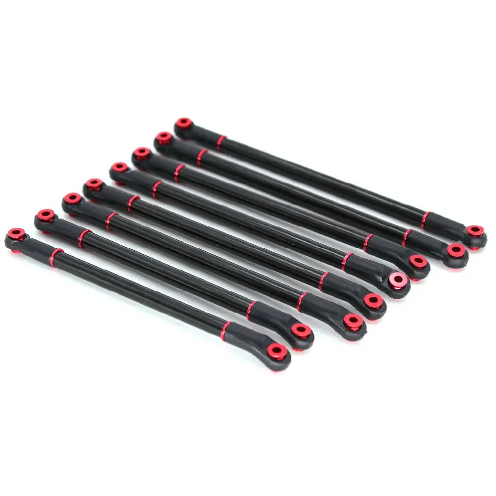 

LeadingStar 8PCS METAL Upper Lower Linkage Link with Plastic Rod End Set for AXIAL SCX10 II 90046 90047 90060 90059