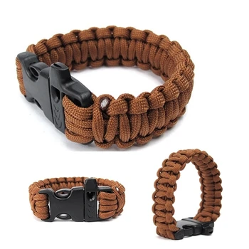 

Seven Stamens Outdoor Survival Bracelet Men Women Braided 550 Paracord Multi-function Camping Rescue Emergency Rope Bangles