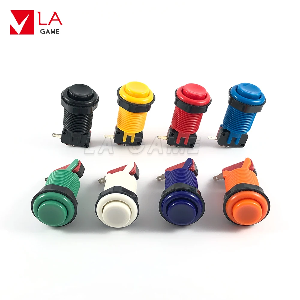 

6 pcs happ type 28mm arcade buttons with microswitch pandora box diy arcade kit arcade console boton arcade mame jamma game