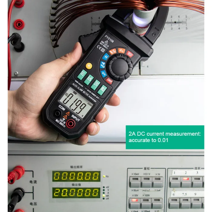 Недавно FY2108 цифровой клещи мультиметр Вольтметр Амперметр 600A AC/DC Ом Напряжение Ток тестеры метр XSD88
