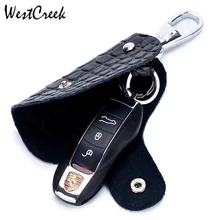 Кошелек для ключей от бренда westкрик, крокодиловый ключ, маленький кожаный брелок для ключей, умный органайзер для ключей