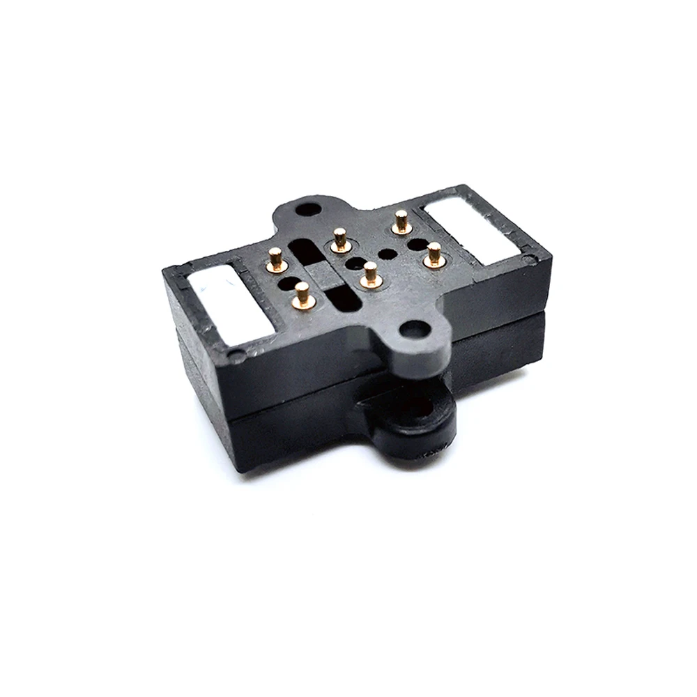6pin magnetic connector Spring Loaded Magnetic Pogo Pin 6 Positions Magnets PCB Solder Male Female Probe With mounting holes