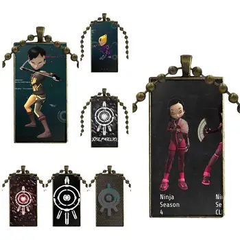 

Fashion Cartoon Movie Code Lyoko Glass Cabochon Pendant Necklace Rectangle Fashion Necklace For Unisex Gift