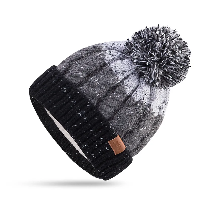 Gray Hat Aonijie Зимняя шерстяная вязаная шапка, шапки, шейный теплый шарф, толстый, для взрослых и детей, для улицы, катания на лыжах, кемпинга, туризма, путешествий M28 M29 - Цвет: Gray Hat