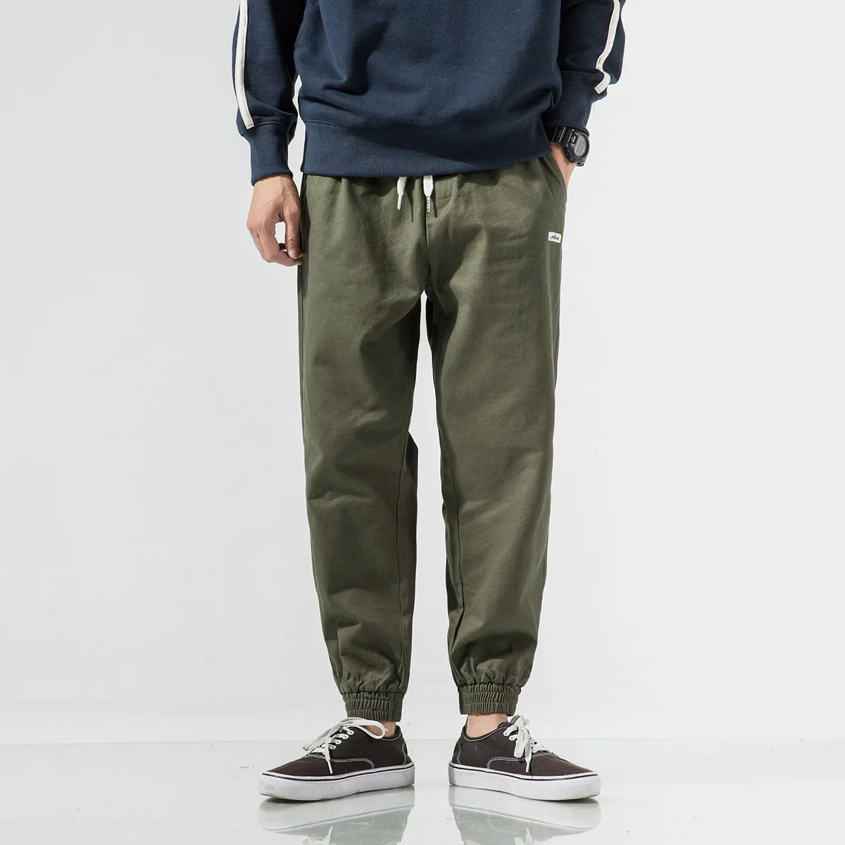 

# Yi chao Men'S Wear Autumn Clothing New Style Origional Three-Color Solid Color Washing Casual Pants Ankle Banded Pants