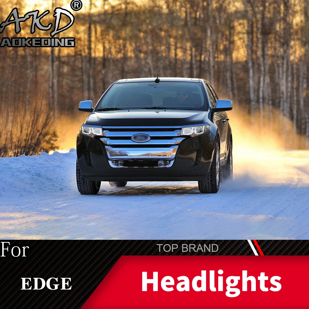 Головной фонарь для автомобиля Ford EDGE 2012- Фары противотуманные фары Дневные ходовые огни DRL H7 светодиодный Биксеноновая лампа автомобильные аксессуары