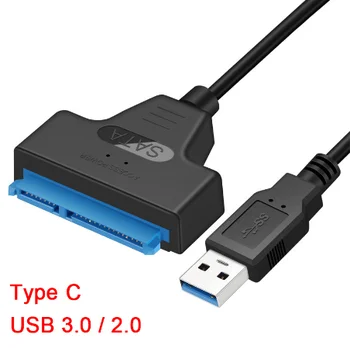 

New Rovtop USB 3.0 SATA 3 Cable Sata To USB 3.0 Adapter UP To 6 Gbps Support 2.5 Inches External SSD HDD Hard Drive 22 Pin Sata