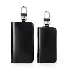 Осенняя и зимняя новая стильная кожаная сумка для ключей мужская женская сумка на молнии автомобильный брелок на талию висящая черно-белая с рисунком Taobao