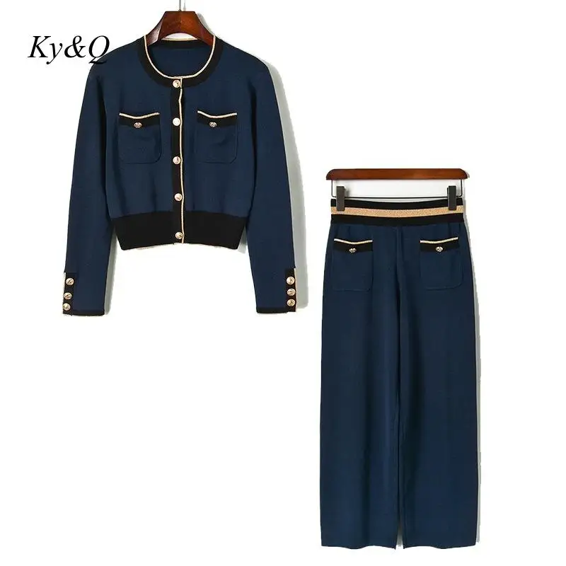 2019 Winter Brand Designer Elegant Color Patchwork Sweater Two-piece O-neck Skilled Office Women Short Tops Cardigan Christmas |
