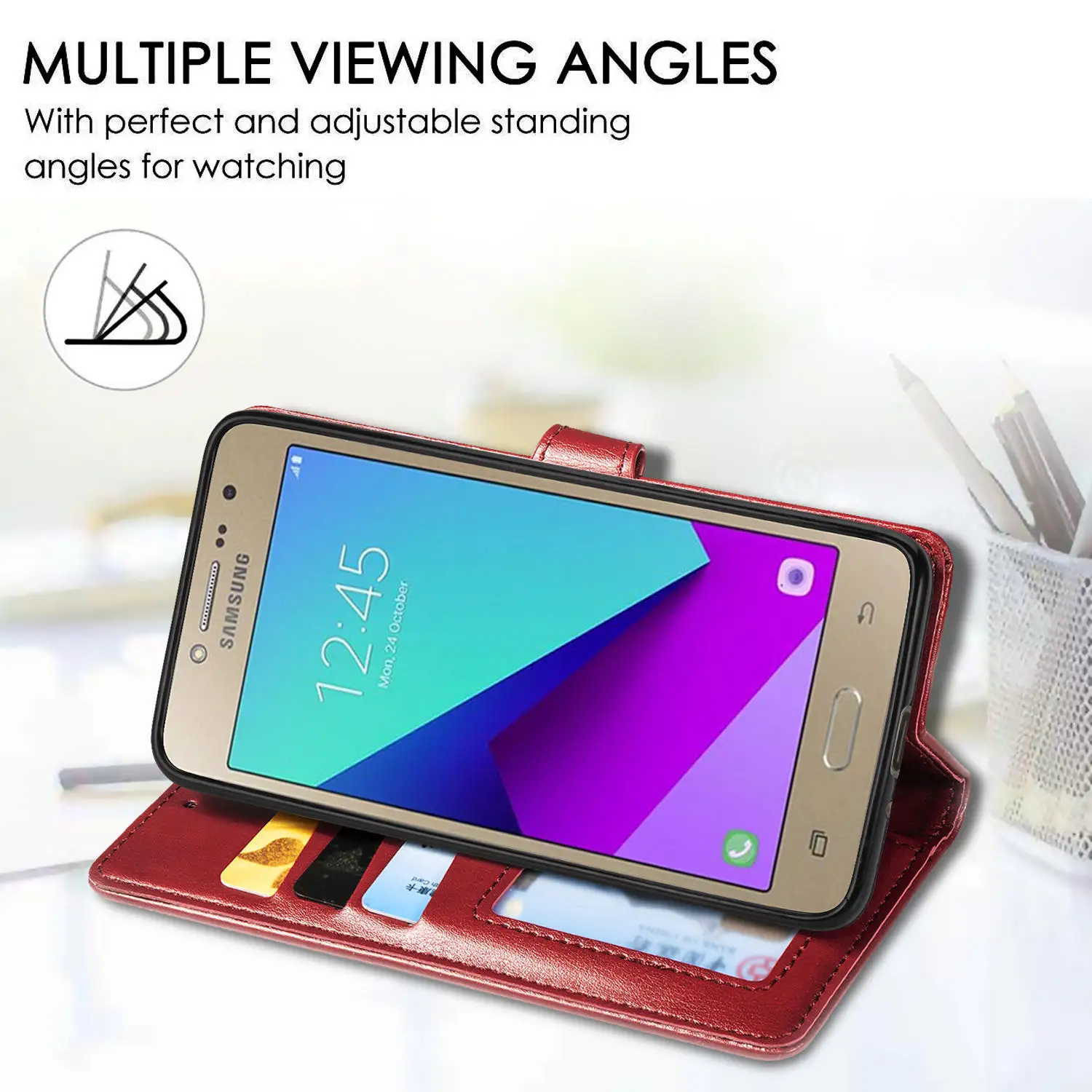 Кожаный флип чехол для телефона samsung J3 J5 J7 2016 Pro J2 J4 J6 2018 Plus Prime J510 Чехол бумажник с