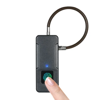 

USB Rechargeable Fingerprints Lock Smart Fingerprint Lock IP65 Waterproof Security Padlock Door Luggage Case Garage Cabinet Lock