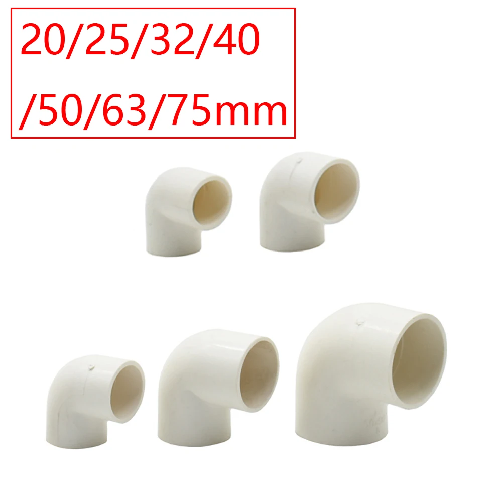 Pvc Tube Connector 20/25/32/40/50/63/75mm Tee Elbow Straight Joint Plastic Welding Coupler Farm Irrigation Water Pipe Fitting