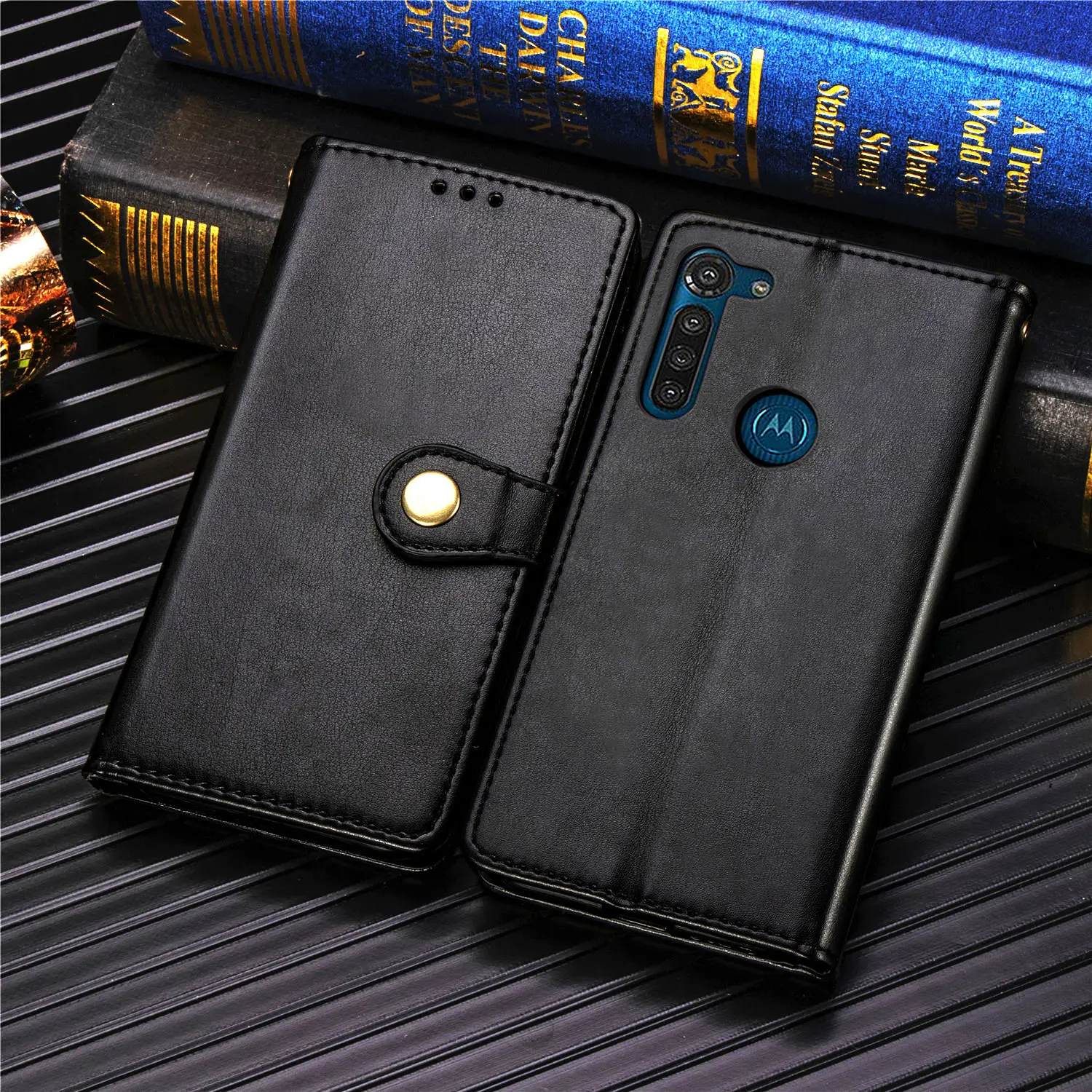 Чехол для Moto G8 Power кошелек из искусственной кожи чехол телефона простой держатель