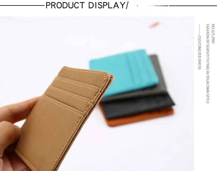 PU thin card holder multi-purpose student card holder female bank card holder credit card holder portable holder
