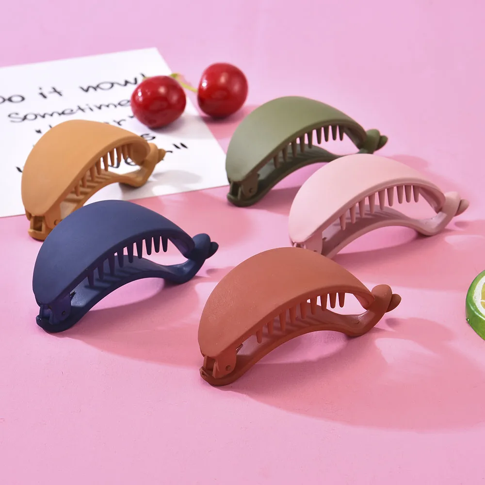 

Cute Female Banana Claw Hairpin Girl Ponytail Multicolor Korean Hair Accessories 2020 New
