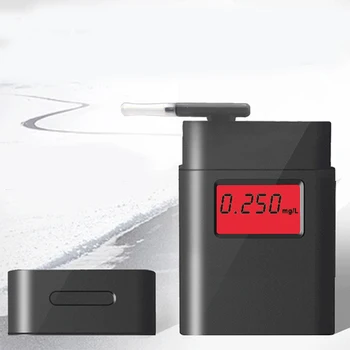 

New Breath Alcohol Tester Breathalyzer with LCD Digital Dispaly Mouthpieces Professional Police Alcohol Parking Breathalyser
