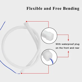 

60cm Car lights Hose LED Driving DRL Headlight Running light DC 12V 6000K