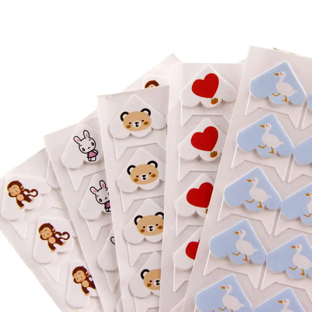 24 Pcs/Lot DIY Cartoon Cute Animals Corner Cute Paper Stickers For Photo Albums Frame Decoration Scrapbooking 11 Color Corner Stickers