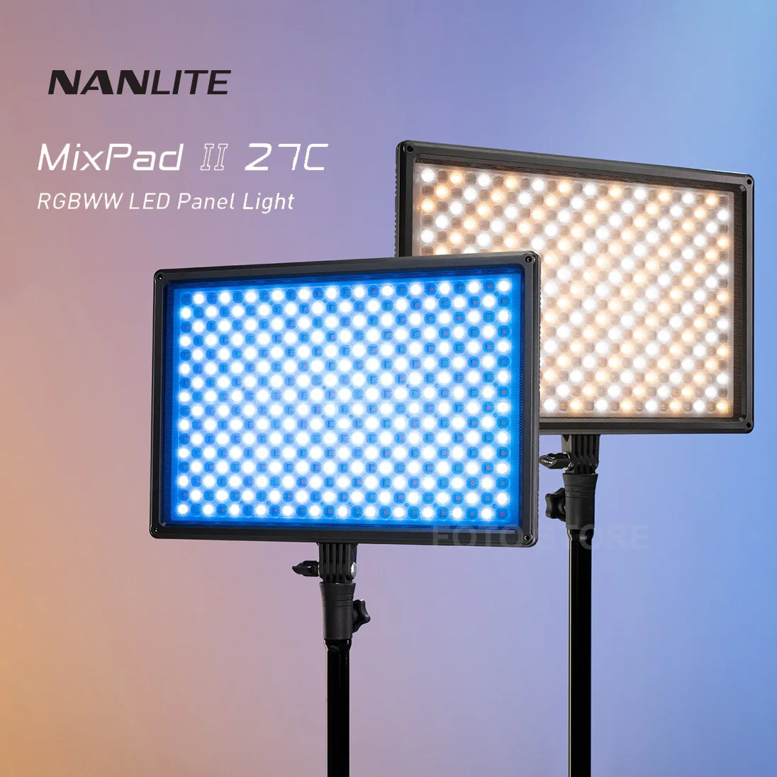 NanliteMixPadII27CLEDLightPanelRGBWWHardandSoftLightOutdoorPhotographyStudio