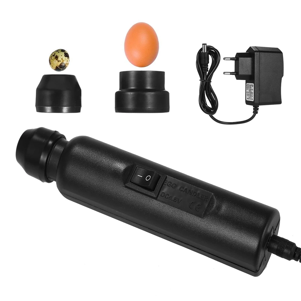 Behokic Bright LED Light Egg Candler Candling Chicken Quail Poultry Lamp Incubator For Eggs Brooder Hatching