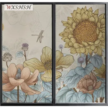 

Static Cling Custom Size Window Sticker PVC Sunflower Pattern Tint-Film Private Frosted Glass Foil Water-Proof Durable Raamfolia