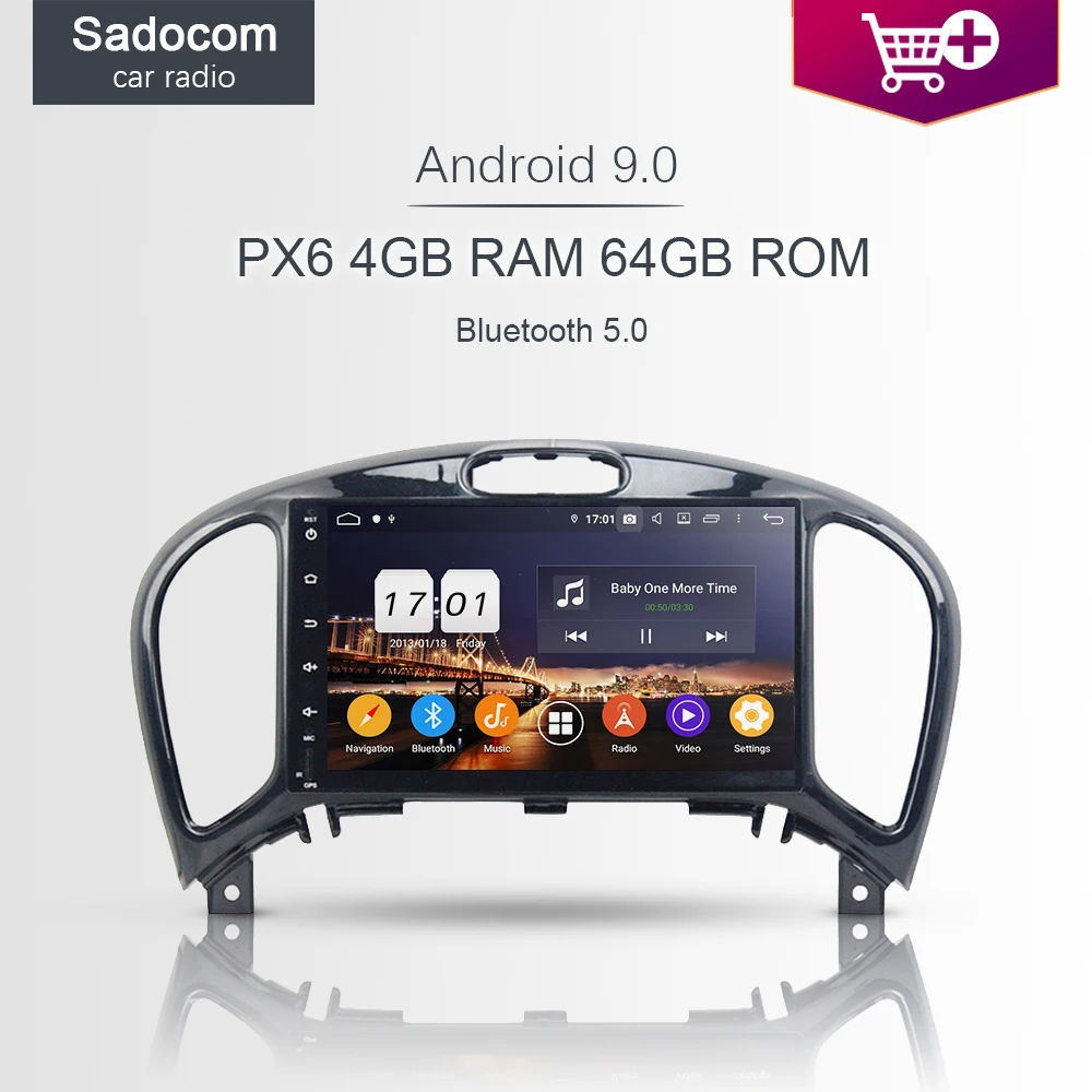 720P DSP PX6 2 din Android 10 0 для Nissan JUKE 2004-2016 4 Гб + 64 8 ядер автомобильный DVD-плеер GPS Glonass карта