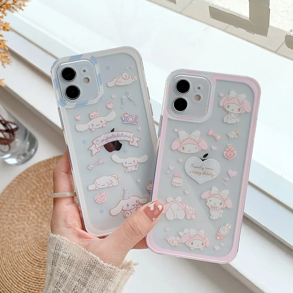 Противоударный прозрачный мягкий чехол с милым кроликом для iphone 13 Mini 11 12 Pro Max X XR XS