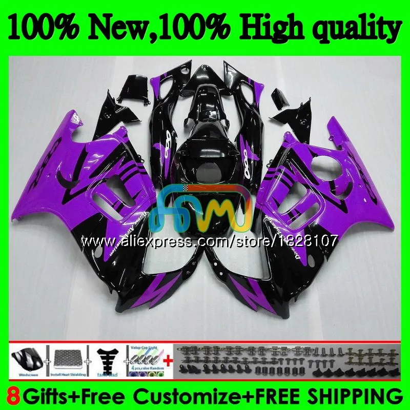 Майка Наборы для HONDA CBR600FS CBR600F3 1995 1996 97 98 3BS. 296 CBR600 F3 CBR 600 Фиолетовый Черный FS 600F3 95 96 1997 1998 обтекатель - Цвет: No. 1