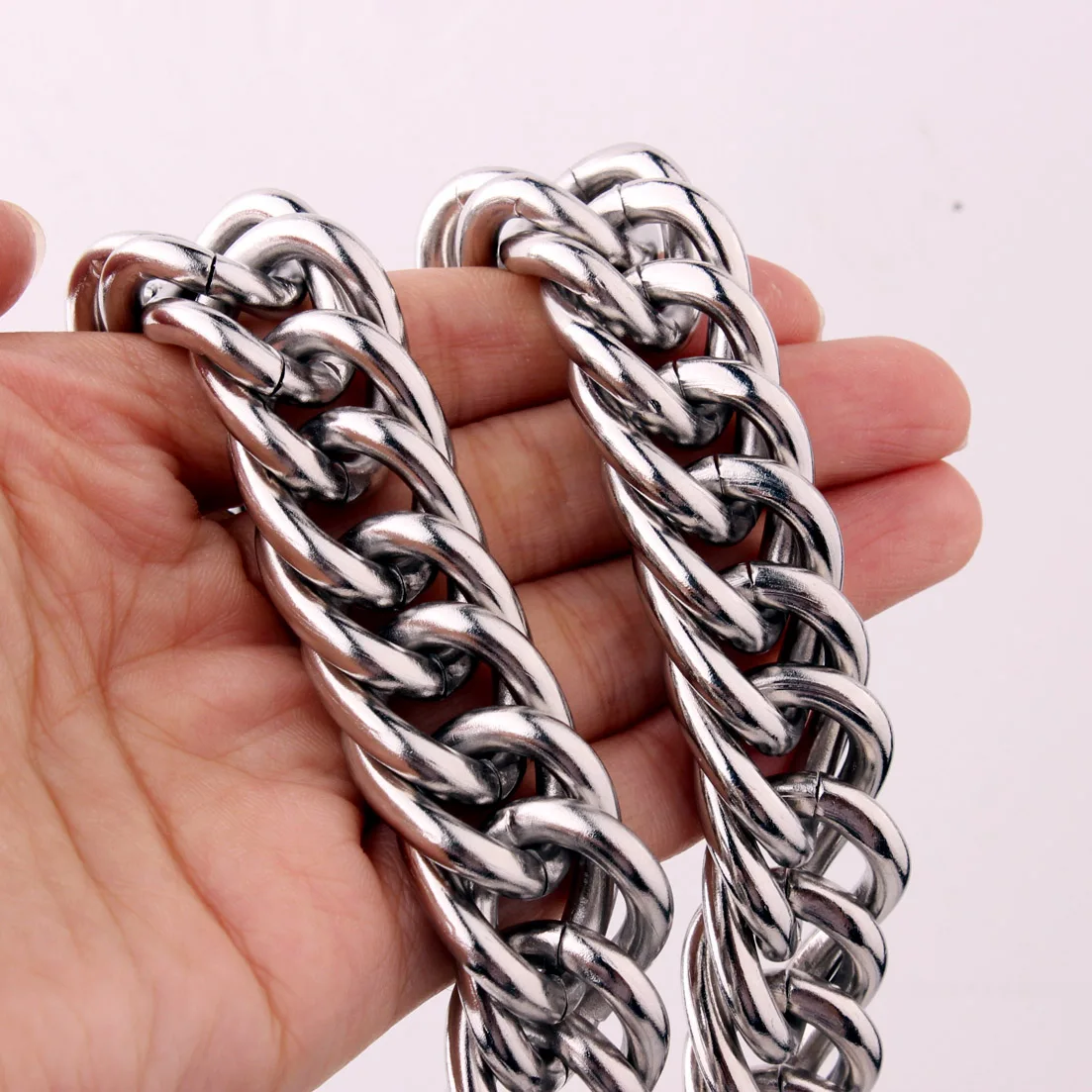 U7 Cuban Link Chain Men Gold Color Stainless Steel Hiphop Long/Choker Big Chunky Minimalist
