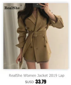 RealShe Женская куртка с отложным воротником с длинным рукавом и карманами женская зимняя куртка Осень Зима Повседневное элегантное шерстяное пальто для женщин