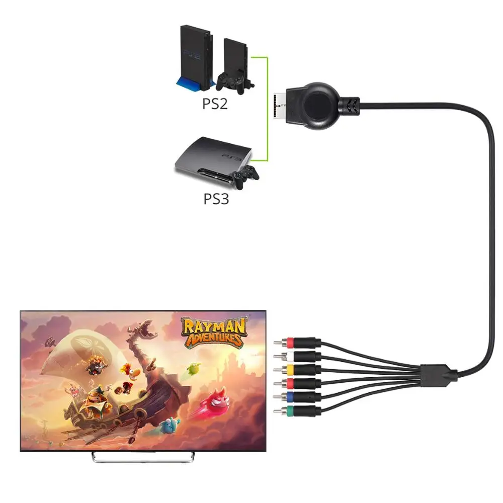 Neoteck черный подходящий для PS3 компонентный av кабель 1 8 м YPBPR HDTV с высоким