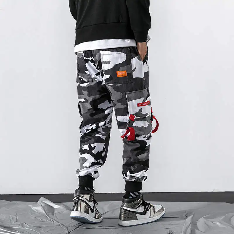 Мужские камуфляжные повседневные штаны, свободные трендовые мужские спортивные штаны из чистого хлопка, четыре сезона, большие размеры, мужские брюки