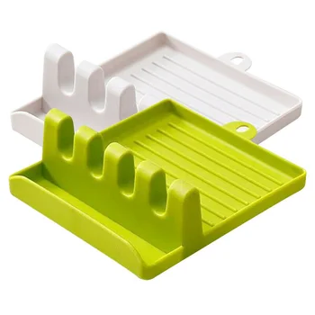 

BAOLE Kitchen Storage Shelf Multi function Ladle Spoon Rest Holder Utensil Organizer Spatula Holder Racks Pot Lid storage pad