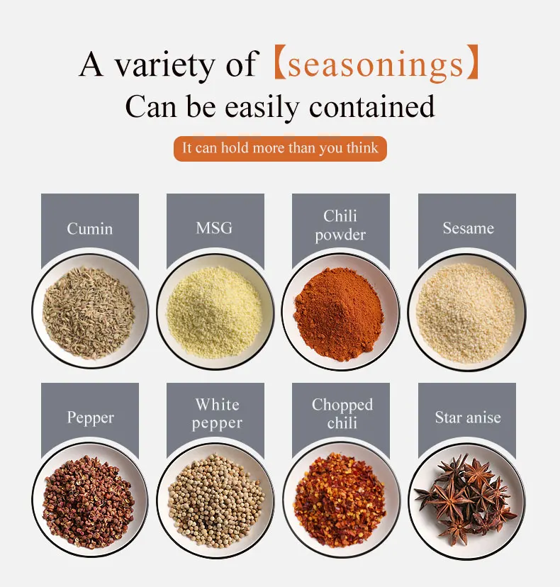 Ecoco Wall Mount Spice Rack Sugar Bowl Salt Shaker Seasoning Container Spice Boxes description image 11